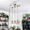 Ramila hanging light, pendant light Ecru, black, 3-light sources