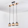 Ramila hanging light, pendant light Ecru, black, 3-light sources