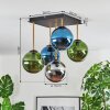 Gastor ceiling light, globe light gold, black, 5-light sources