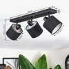 Bassagoda ceiling light, ceiling spotlight black, 3-light sources