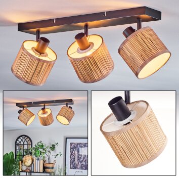 Bongal ceiling light, ceiling spotlight black, 3-light sources