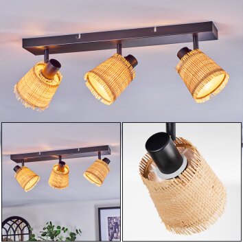 Lindberg ceiling light, ceiling spotlight black, 3-light sources