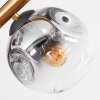 Ripoll ceiling light, globe light gold, black, 8-light sources