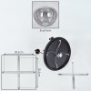 Gastor ceiling light, globe light brass, black, 5-light sources