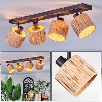 Granja ceiling light, ceiling spotlight black, 4-light sources