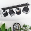 Bassagoda ceiling light, ceiling spotlight black, 4-light sources