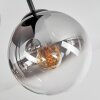 Gastor ceiling light, globe light clear, Smoke-coloured, 5-light sources