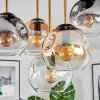 Ripoll ceiling light, globe light brass, black, 5-light sources