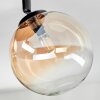 Chehalis ceiling light, globe light 48.5 cm Amber, clear, 3-light sources