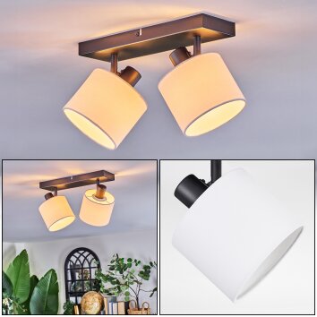 Bassagoda ceiling light, ceiling spotlight black, 2-light sources