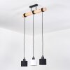Bassagoda hanging light, pendant light Ecru, black, 3-light sources