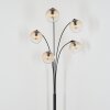 Koyoto globe light, floor lamp Amber, clear, 5-light sources