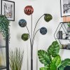Koyoto globe light, floor lamp blue, green, coppery, 5-light sources