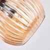 Koyoto ceiling light, globe light Amber, 3-light sources