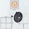 Koyoto ceiling light, globe light 45 cm brass, black, 5-light sources