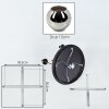 Ripoll ceiling light, globe light brass, black, 5-light sources