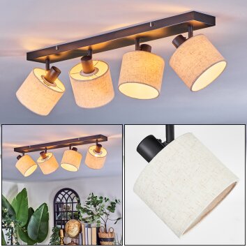 Bassagoda ceiling light, ceiling spotlight black, 4-light sources