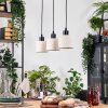 Bassagoda hanging light, pendant light Ecru, black, 3-light sources