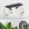 Bassagoda ceiling light, ceiling spotlight black, 2-light sources