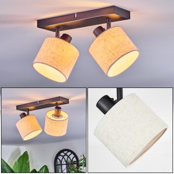 Bassagoda ceiling light, ceiling spotlight black, 2-light sources