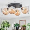 Chehalis ceiling light, globe light 30 cm Amber, 4-light sources