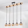 Koyoto hanging light, globe light, pendant light Ecru, black, 5-light sources