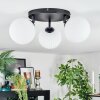 Chehalis ceiling light, globe light 25 cm white, 3-light sources