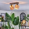 Granja ceiling light, ceiling spotlight black, 2-light sources