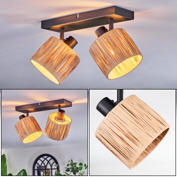 Granja ceiling light, ceiling spotlight black, 2-light sources