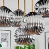 Ripoll ceiling light, globe light brass, black, 5-light sources
