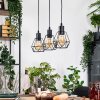 Yaak hanging light, pendant light Ecru, black, 3-light sources