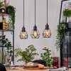 Yaak hanging light, pendant light Ecru, black, 3-light sources