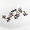 Ripoll ceiling light, globe light gold, black, 10-light sources