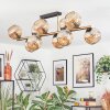 Ripoll ceiling light, globe light gold, black, 10-light sources