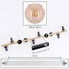 Koyoto ceiling light, globe light gold, black, 10-light sources