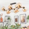 Koyoto ceiling light, globe light gold, black, 10-light sources