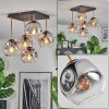 Ripoll ceiling light, globe light gold, black, 5-light sources
