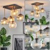 Ripoll ceiling light, globe light gold, black, 5-light sources