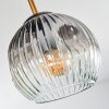 Ripoll ceiling light, globe light brass, black, 5-light sources