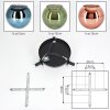 Koyoto ceiling light, globe light blue, green, coppery, 3-light sources