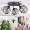 Koyoto ceiling light, globe light Smoke-coloured, 3-light sources