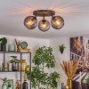 Koyoto ceiling light, globe light Smoke-coloured, 3-light sources