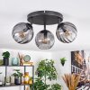 Koyoto ceiling light, globe light Smoke-coloured, 3-light sources