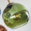 Koyoto ceiling light, globe light 45 cm brass, black, 5-light sources