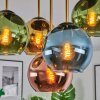 Koyoto ceiling light, globe light 45 cm brass, black, 5-light sources