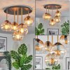 Koyoto ceiling light, globe light brass, black, 5-light sources