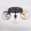 Koyoto ceiling light, globe light Amber, clear, Smoke-coloured, 3-light sources