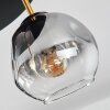 Ripoll ceiling light, globe light brass, black, 5-light sources