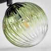 Chehalis ceiling light, globe light blue, green, clear, coppery, 3-light sources