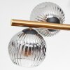 Ripoll ceiling light, globe light gold, black, 8-light sources